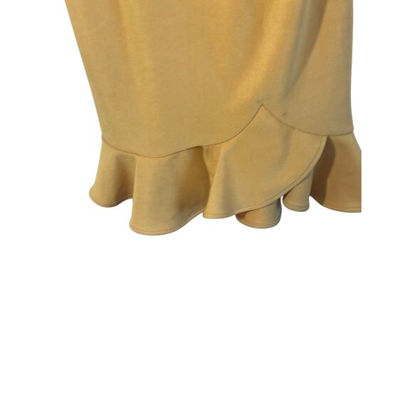 Saint + Secrets Scalloped Ruffle Gold Romper SZ Small - Picture 3 of 6